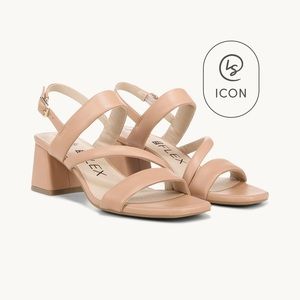 Life Stride Celia Strappy Sandal in Sienna Beige Faux Leather new in box